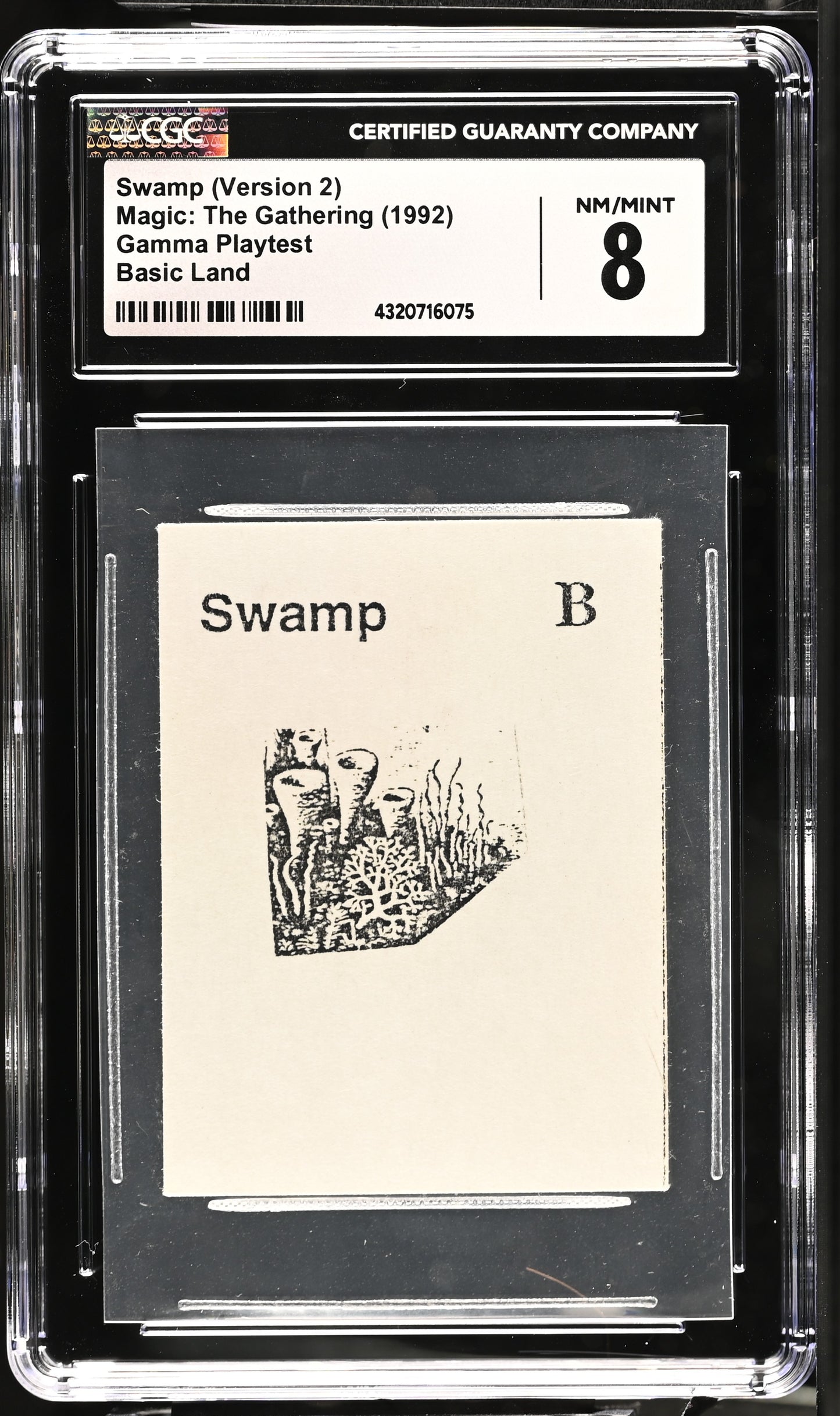 Swamp (Version 2) | Gamma Playtest | CGC | NM/Mint 8
