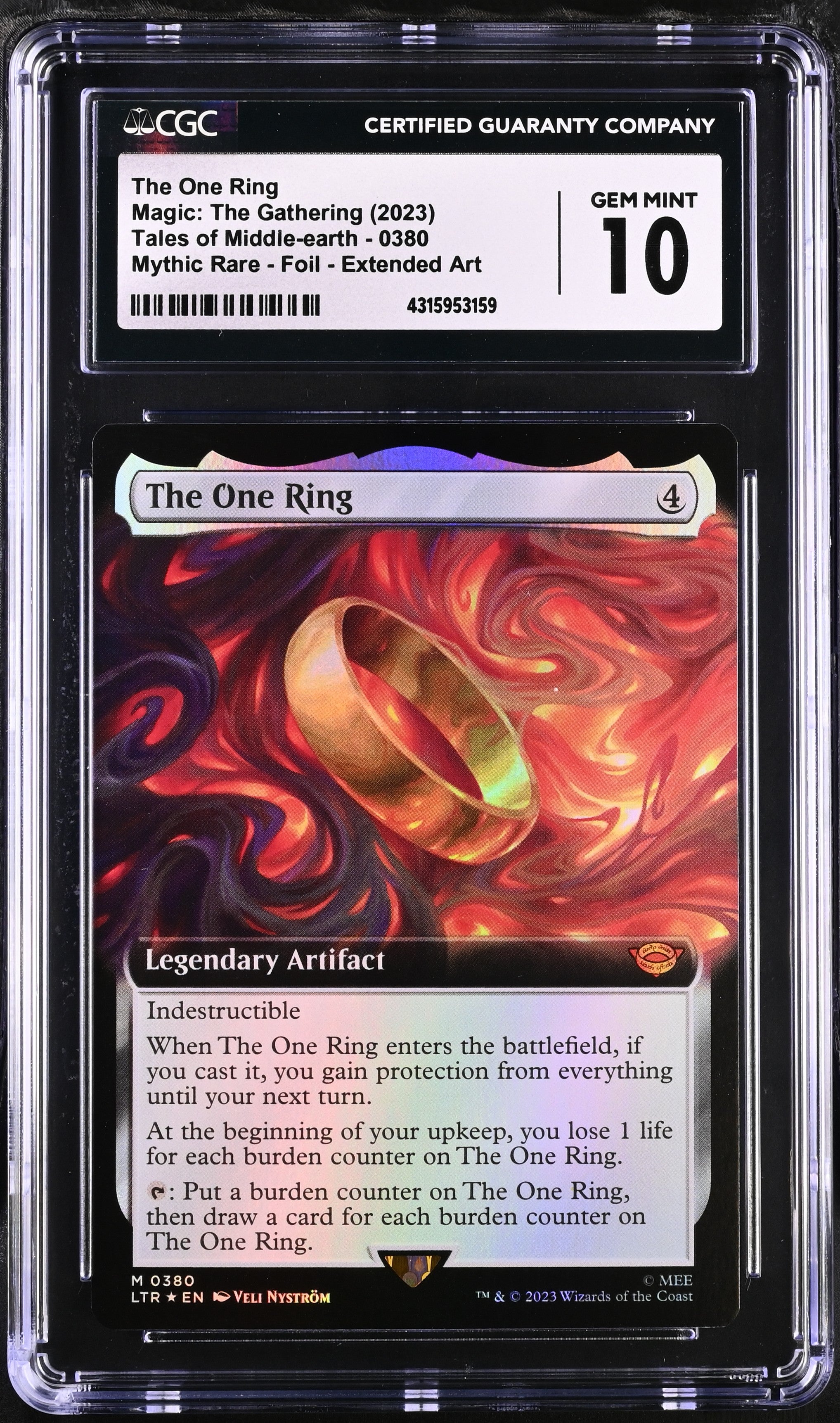 The One Ring | Universes Beyond: The Lord of the Rings: Tales of Middle-earth | Mythic Rare | CGC | Gem Mint 10