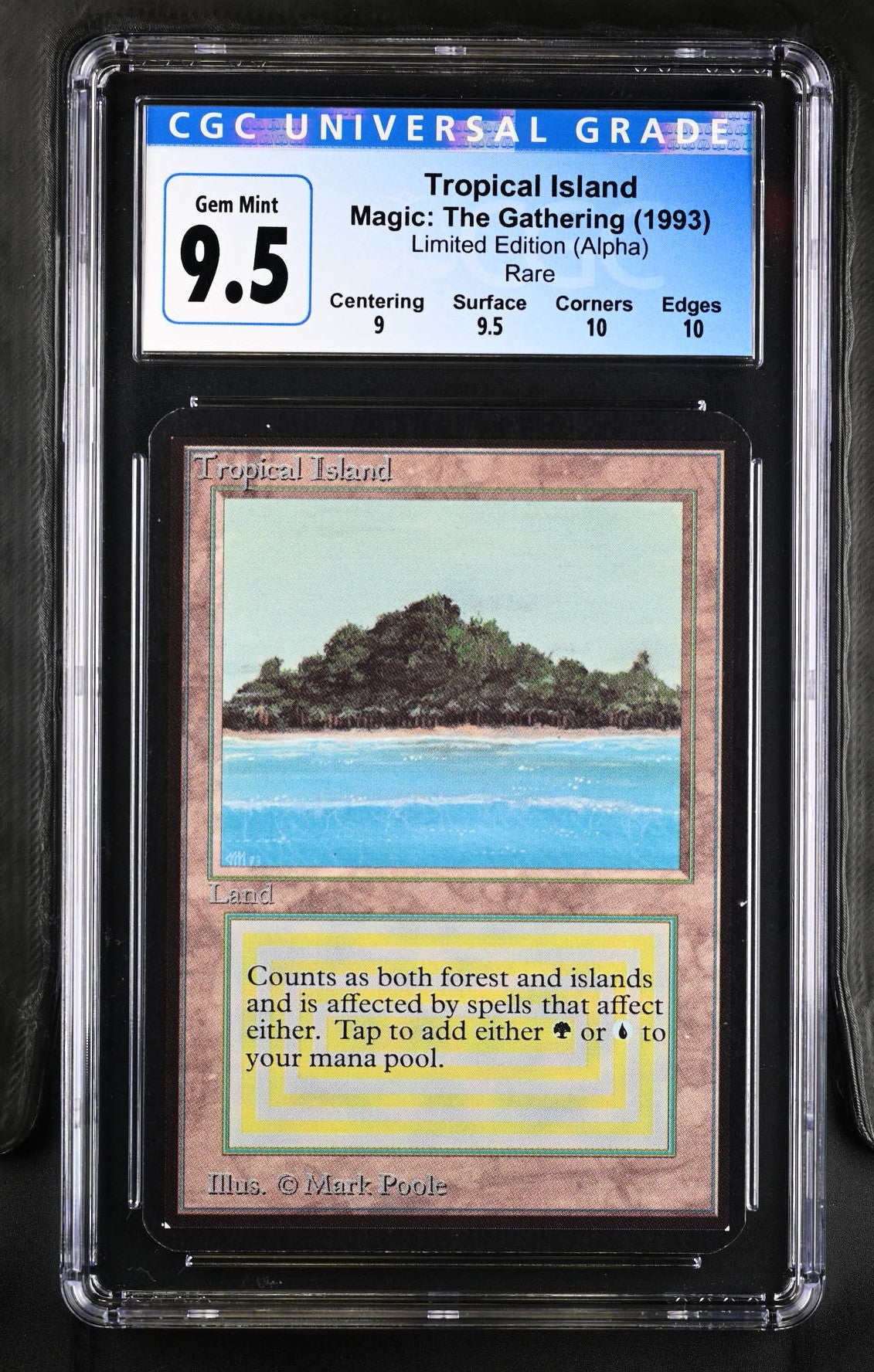 Tropical Island | Limited Edition (Alpha) | Rare | Non-Foil | CGC | Gem Mint 9.5