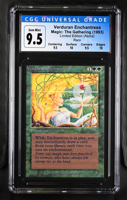 Verduran Enchantress | Limited Edition (Alpha) | Rare | Non-Foil | CGC | Gem Mint 9.5