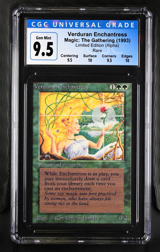 Verduran Enchantress | Limited Edition (Alpha) | Rare | Non-Foil | CGC | Gem Mint 9.5