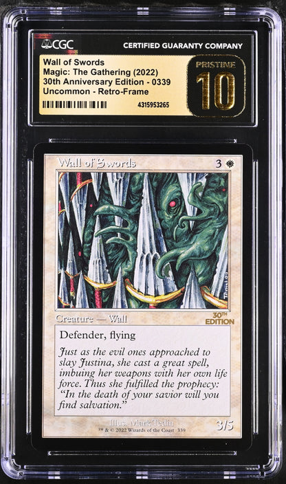 Wall of Swords | 30th Anniversary Edition | Uncommon | CGC | Pristine 10
