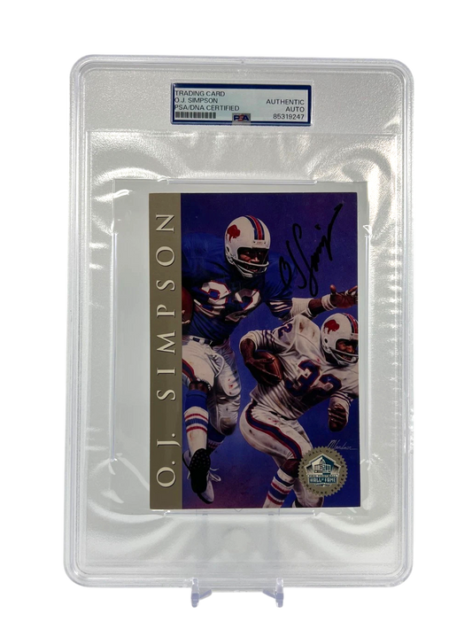 O.J. Simpson 1998 Hall of Fame Autograph | PSA Slabbed Postcard | HOF | 188/2500