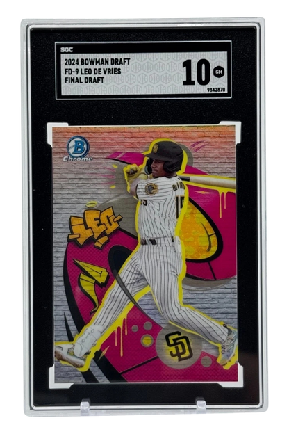 Leo De Vries 2024 Bowman Chrome Draft | SGC 10 | Final Draft | SSP | POP 1