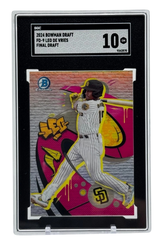 Leo De Vries 2024 Bowman Chrome Draft | SGC 10 | Final Draft | SSP | POP 1