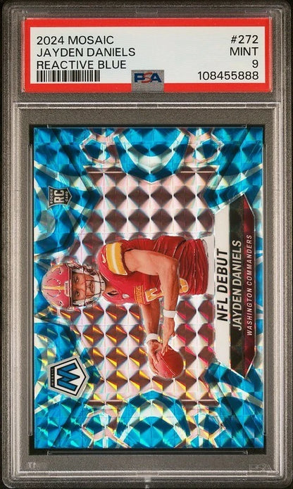 Mosaic Jayden Daniels | PSA 9  | Reactive Blue Rookie | POP 267 | #272
