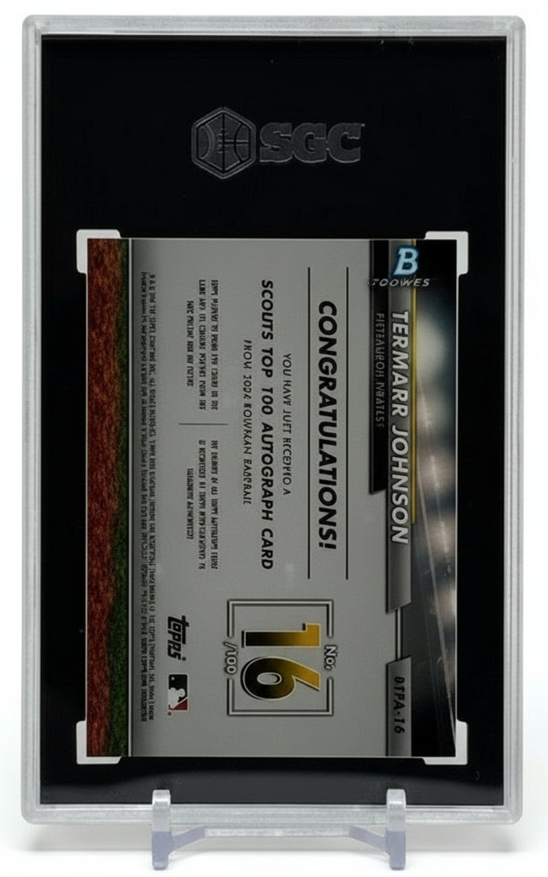 Termarr Johnson 2024 Bowman Chrome | Gold Ref | Auto SGC 9.5/10 | 27/50 | POP 3